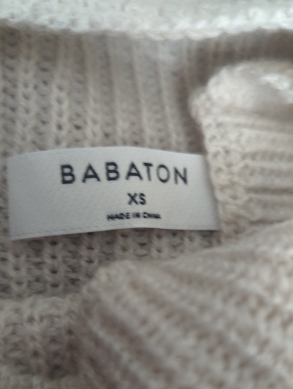 Babaton Hazlitt Cream Knit Sleeveless Mock Neck Sweater - Picture 6 of 10